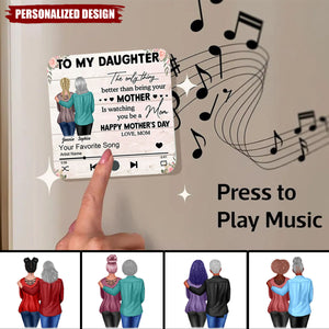 To My Daughter From Mom-Personalized Music Fridge Magnet-Mother's Day Gift