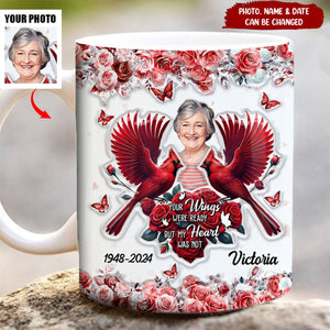 Always On My Mind Forever In My Heart 3D Inflated Effect Cardinal Bird Personalized Edge-to-Edge Mug