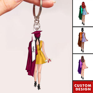 Call Me Master Bachelor Graduation Gift Personalized Acrylic Keychain