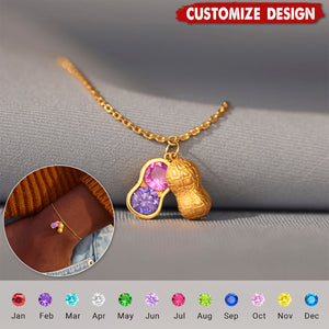 We Are Besties 2-4 Birthstone Peanut Bracelet - Gift For Friend