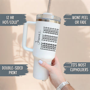 Let The Tumbler Do The Talking-Personalized Fk This Sh*t Tumbler-Gift For Best Friends, Sisters, Family Members, Coworkers