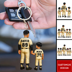 We Caught the Best Dad Baseball-Personalized Acrylic Keychain-Father's Day Gift