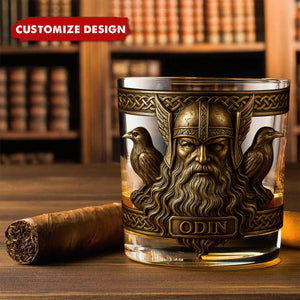 Allfather - Personalized Viking Whiskey Glass