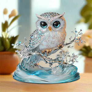 Elegant Bohemian Owl Acrylic Plaque Gift for Bedroom, Living Room