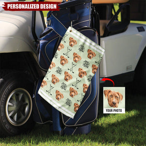 Personalized Golf Towel With Photo-Father's Day Golf Gift