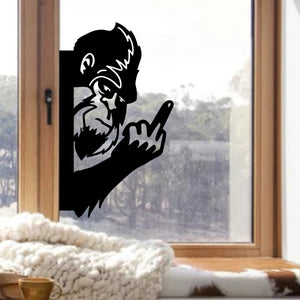 Peek-a-Boo Flipping Off Bigfoot Finger Decor Decal – Flipping the Bird Edition - Bigfoot Says Your