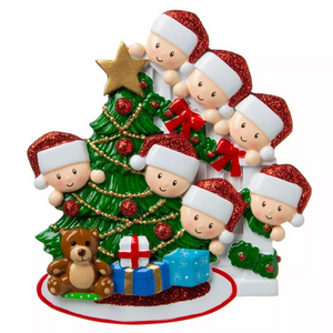 Personalized DIY Peeking Family Christmas Xmas Tree 3D Ornament