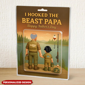 I Hooked the Best Dad Fishing-Personalized Acrylic Plaque-Father's Day Gift