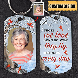 Carry You With Me - Personalized Memorial Stainless Steel Keychain, Sympathy Gift For Family Members
