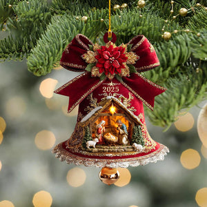 Jesus Baby In Manger Acrylic Christmas Ornament Christmas Religious