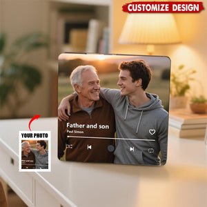 Personalized Photo Music Fridge Magnet - Birthday,Father's Day Gift For Dad,Grandpa