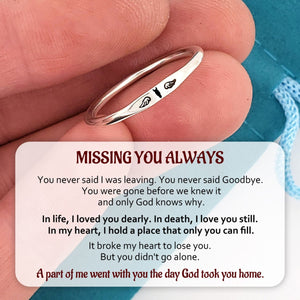 FOR MEMORIAL My Four-legged Angel is Always Near By-Personalized Tiny Paw With Wings Ring