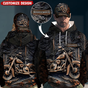 Time To Ride - Personalized Biker All Over Print Hoodie