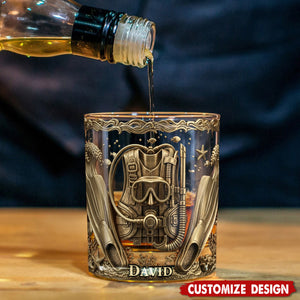 Scuba Diving Life - Personalized Scuba Diving Whiskey Glass