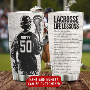 Personalized Lacrosse Boy Tumbler - Gift For Lacrosse Lovers