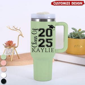 Personalized Graduation Tumbler With Handle-Gift For Class of 2025
