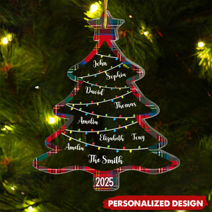 2025 New Releases Family Personalized Acrylic Ornament - Christmas Gift For Family Members