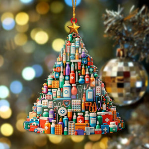 Pharmacy Christmas Tree Ornament-Gifts For Pharmacist, Nurse-2024 New Release