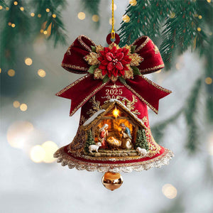 Jesus Baby In Manger Acrylic Christmas Ornament Christmas Religious