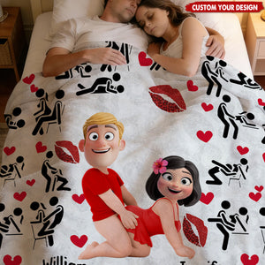 I Love You - Personalized Couple Blanket