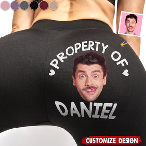 Property Of Me, Handle Like A Queen - Personalized Women Leggings - Gift For Wife, Anniversary