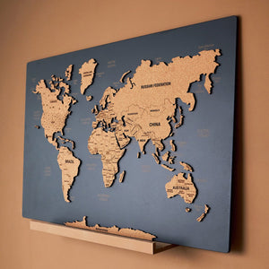 World Map Wall Art Push Pin Map