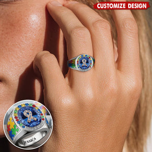 Everyone Communicates Differently - Personalized Autism Awareness Signet Ring