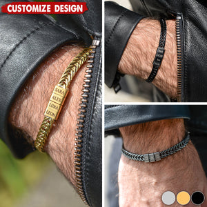 Personalize Names Man's Bracelet-Gift for Dad/Grandpa