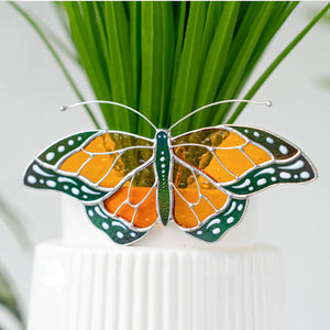 Stained glass planter farmhouse decor - Mother's Day gift for mom grandma