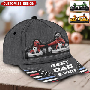 Kart Racing Loving Dad & Kid - Personalized Father Classic Cap