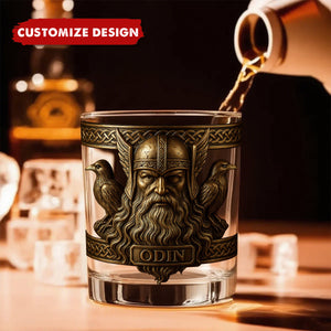 Allfather - Personalized Viking Whiskey Glass
