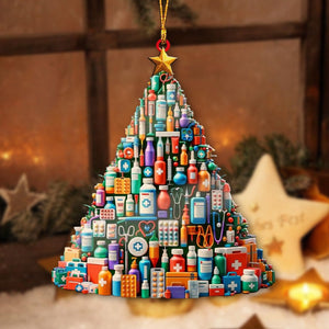 Pharmacy Christmas Tree Ornament-Gifts For Pharmacist, Nurse-2024 New Release