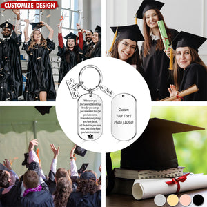 So Proud of You Grad Decor - Personalized Graduation Keychain - Class of 2025 Gifts
