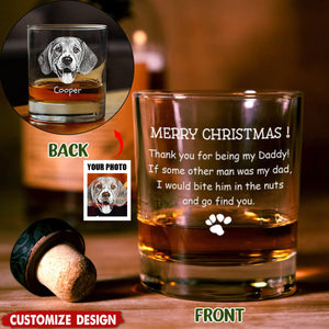 Thank You For Being My Daddy-Personalized Whiskey Glass-Father's Day Gift