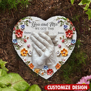 I Met You I Liked You - Personalized Couple Heart Shaped Stone