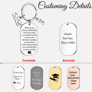 So Proud of You Grad Decor - Personalized Graduation Keychain - Class of 2025 Gifts