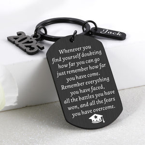 So Proud of You Grad Decor - Personalized Graduation Keychain - Class of 2025 Gifts