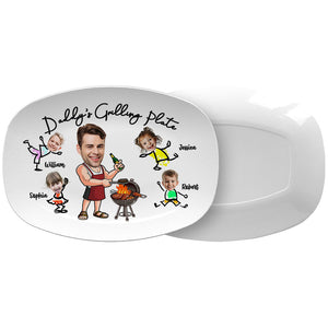 Daddy Grilling Plate - Father's Day Gift For Dad, Grandpa