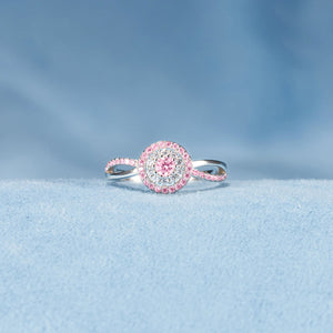 Raise Awareness Of Breast Cancer Keep Going - Pink Circle Ring