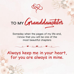 For Granddaughter - Always Keep Me In Your Heart Custom Birthstone Hug Ring