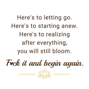 F*ck It and Begin Again Lotus Ring