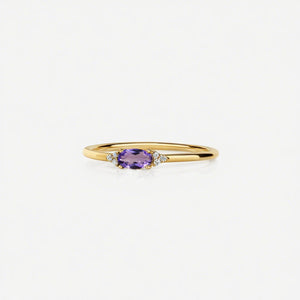 Alzheimer dementia awareness purple Ring