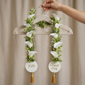 Personalized Layered Flower Floral Graduation Stole, Handmade Grad Sash 2026