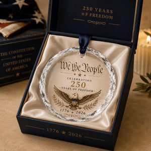 Patriotic Freedom Keepsake - We The People Ornament - America 250 Heritage Christmas Gift 1776