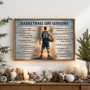 Basketball Life Lessons Personalized Poster - Gift For Basketball Lovers