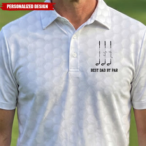 Father's Day Gifts, Best Dad By Par,Best Grandpa By Par-Personalized Polo Shirt