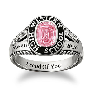 Personalized Graduation Class Birthstone Ring - Graduation Jewelry Gift for Men & Women