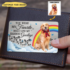 I Will Carry You With Me Memorial Pet - Personalized Stainless Photo Wallet Card