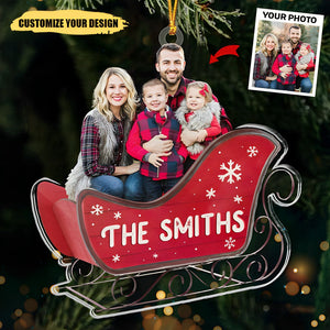 Custom Photo These Are My Favorite People - Family Personalized Custom Ornament - Acrylic Custom Shaped - Christmas Gift For Family Members