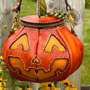 The Great Purely handmade leather Pumpkin Bag